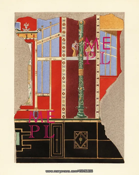 : Panel in a room of the Casa di Laocoonte or House : Panel in a room of the Casa di Laocoonte or House