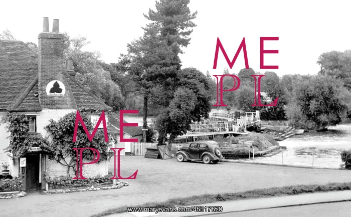  : Pangbourne, the Weir from Swan Yard c1955