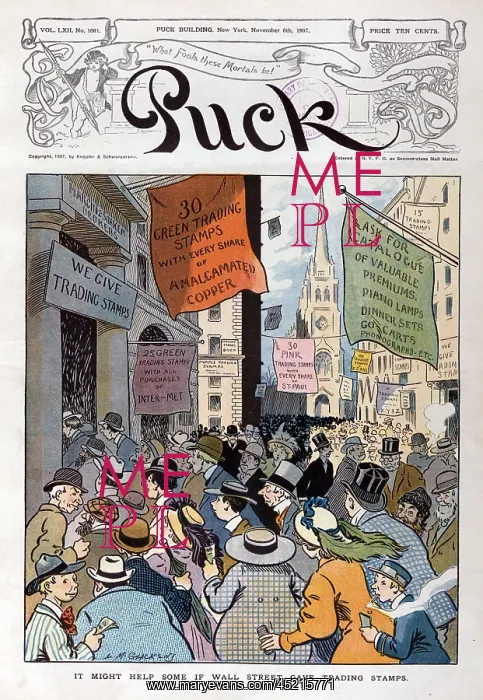 : Panic of 1907. Illustration shows a throng ? : Panic of 1907. Illustration shows a throng ?