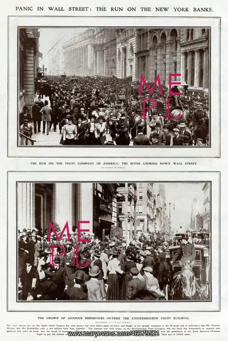 : Panic of 1907 in Wall Street, New York : Panic of 1907 in Wall Street, New York