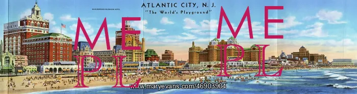 : Panorama of Atlantic City, New Jersey : Panorama of Atlantic City, New Jersey
