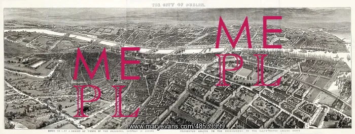 : Panorama of The City of Dublin, Ireland : Panorama of The City of Dublin, Ireland