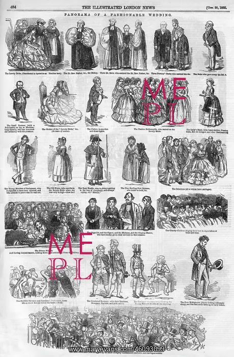 : Panorama of a fashionable wedding, 1855 : Panorama of a fashionable wedding, 1855