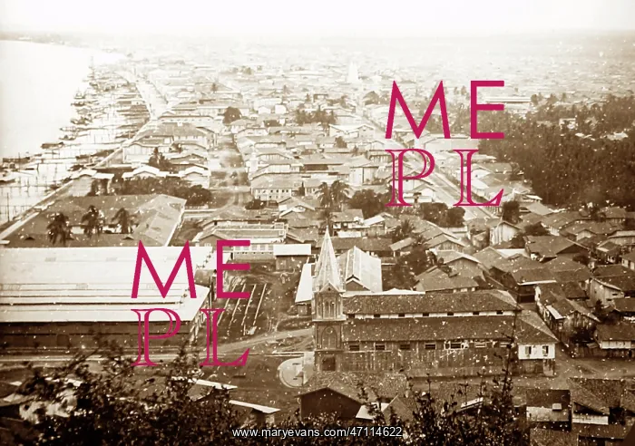 : Panorama of Guayaquil, Ecuador, before the Great Fire : Panorama of Guayaquil, Ecuador, before the Great Fire