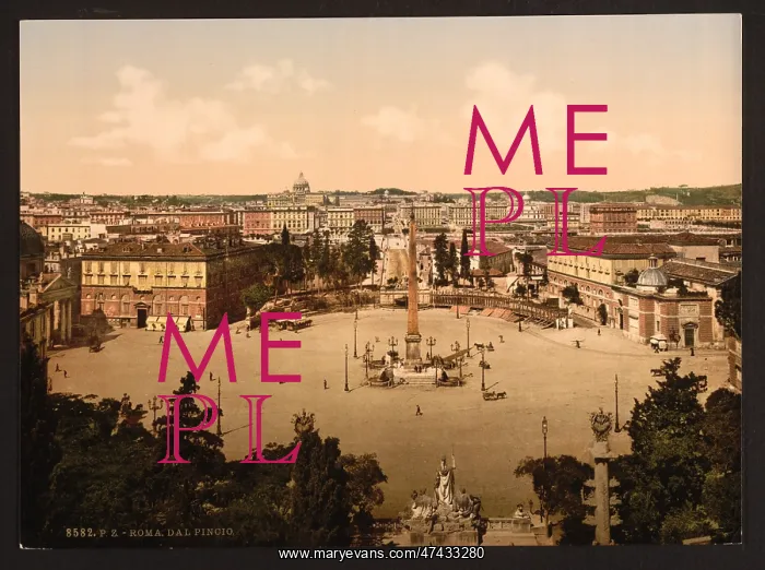 : Panorama from the Pincian, Rome, Italy : Panorama from the Pincian, Rome, Italy