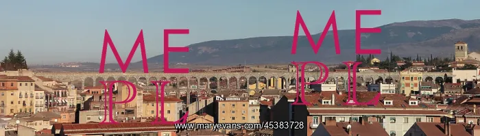 : Panoramic rooftop view of Segovia crossed by the : Panoramic rooftop view of Segovia crossed by the