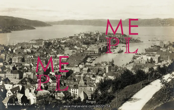 : Panoramic view of Bergen, Norway : Panoramic view of Bergen, Norway