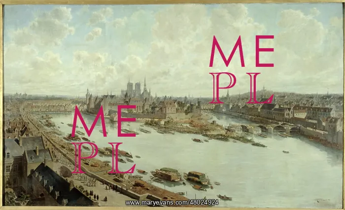 : Panoramic view of Paris in 1588 : Panoramic view of Paris in 1588