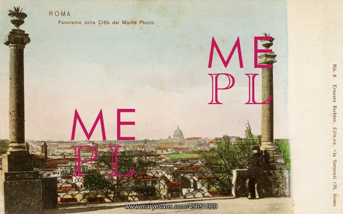 : Panoramic view of Rome from The Pincian Hill : Panoramic view of Rome from The Pincian Hill
