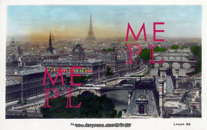 : Panoramic View - Seven bridges over the River Seine, Paris : Panoramic View - Seven bridges over the River Seine, Paris