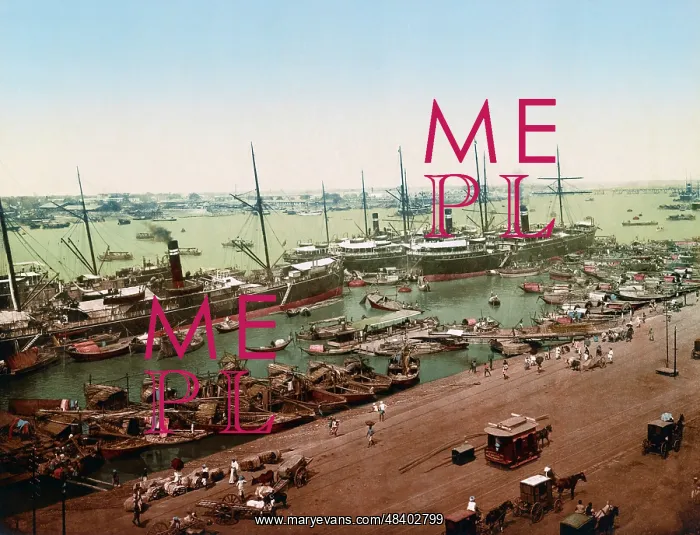 : A panoramic view of the steamers dotting Calcutta : A panoramic view of the steamers dotting Calcutta