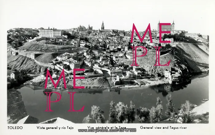  : Panoramic view of Toledo Spain and the Tagus River