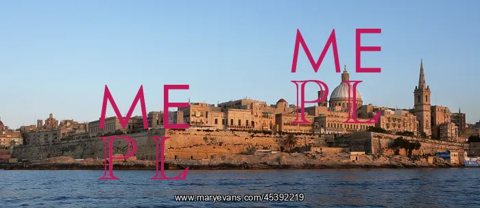: Malta. Panoramic view of Valletta, Malta from the sea : Malta. Panoramic view of Valletta, Malta from the sea