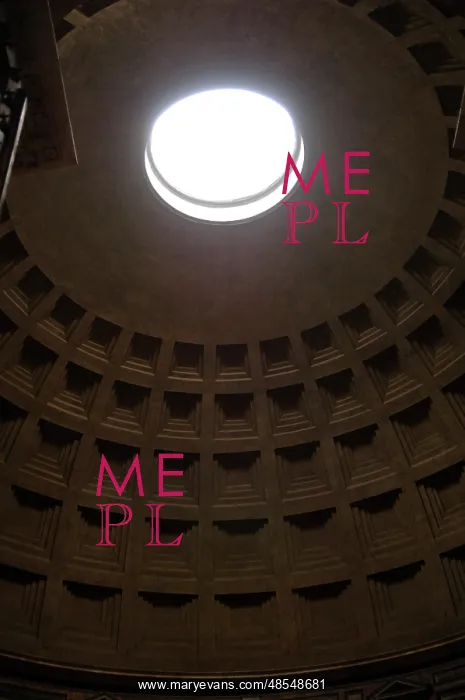 : Pantheon of Agrippa. 2nd century. Dome. Interior. Rome. Ital : Pantheon of Agrippa. 2nd century. Dome. Interior. Rome. Ital
