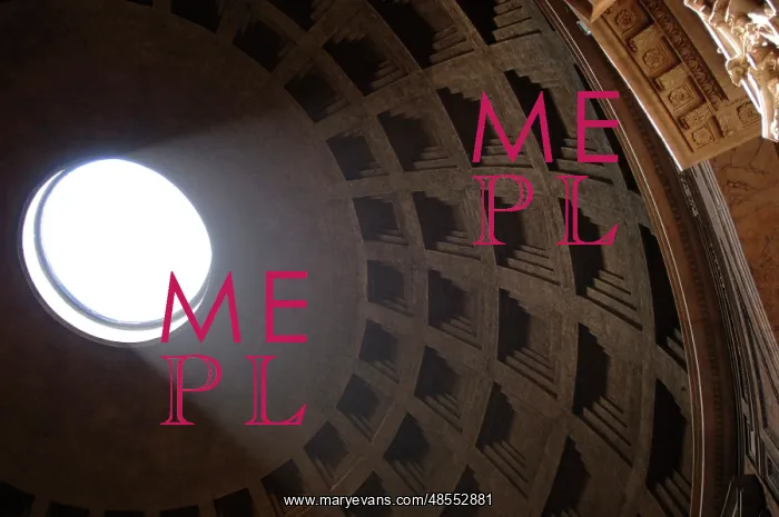: Pantheon of Agrippa. 2nd century. Dome. Interior. Rome. Ital : Pantheon of Agrippa. 2nd century. Dome. Interior. Rome. Ital