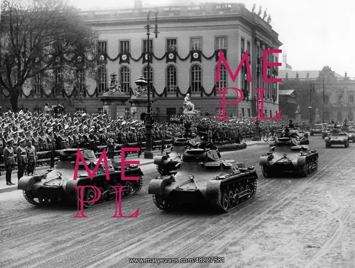 : Panzer I during a parade in Berlin, 1937 : Panzer I during a parade in Berlin, 1937