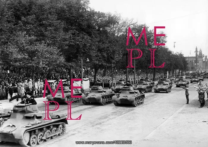 : Panzerkampfwagen I during a parade, 1937 : Panzerkampfwagen I during a parade, 1937