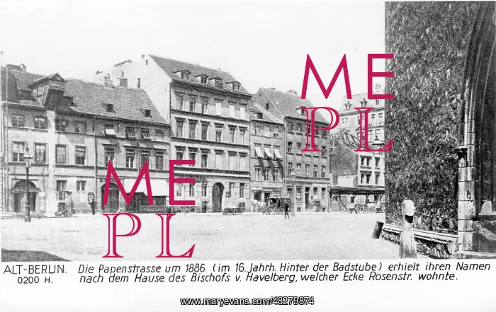 : Papenstrasse in Berlin, around 1886 : Papenstrasse in Berlin, around 1886