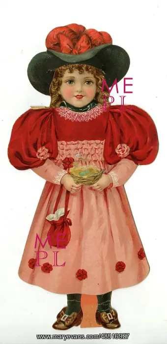  : Paper Doll in red and pink costume