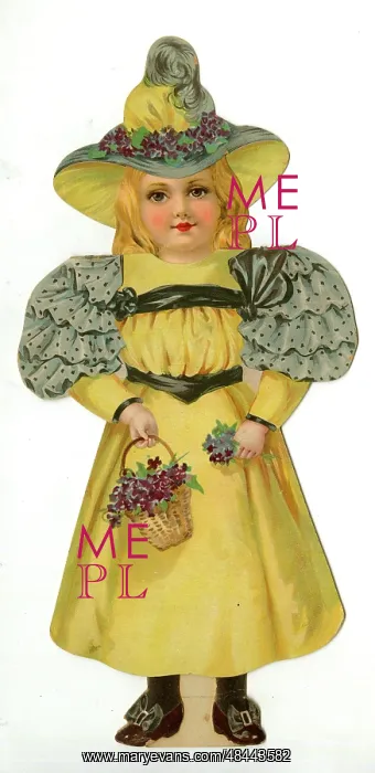  : Paper Doll in yellow and grey costume