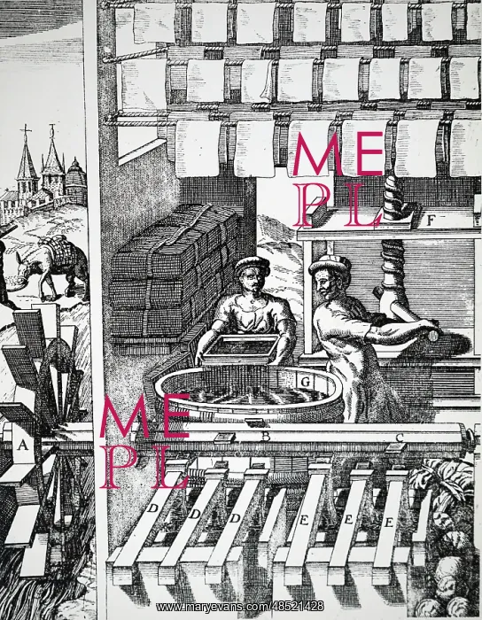 : A paper mill. The stamping mill for pulverising : A paper mill. The stamping mill for pulverising