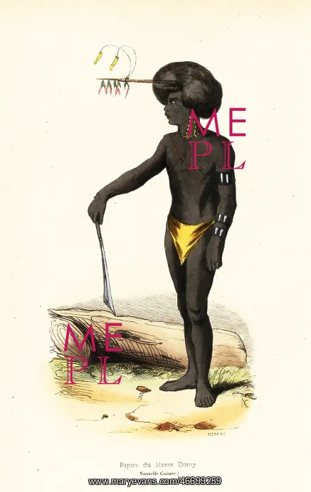 : Papuan man of Dory Harbour, West Papua : Papuan man of Dory Harbour, West Papua