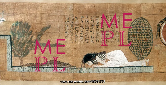 : Papyrus Scroll of Girl and Crocodile : Papyrus Scroll of Girl and Crocodile