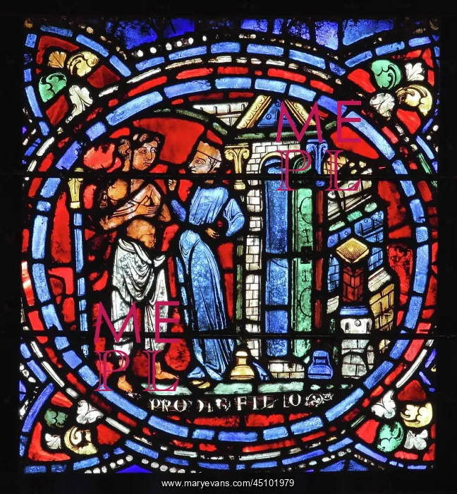 : Parable of the Prodigal Son stained glass window : Parable of the Prodigal Son stained glass window