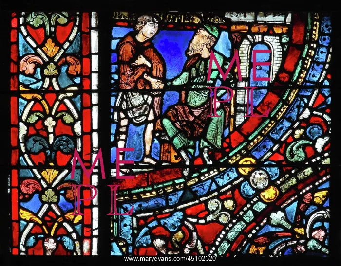 : Parable of the Prodigal Son stained glass window : Parable of the Prodigal Son stained glass window