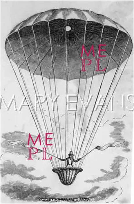 : PARACHUTE. Parachute with aperture to prevent oscillation caused by the : PARACHUTE. Parachute with aperture to prevent oscillation caused by the