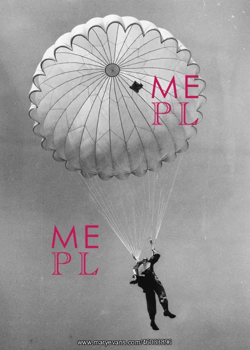 : Parachutist before the landing : Parachutist before the landing