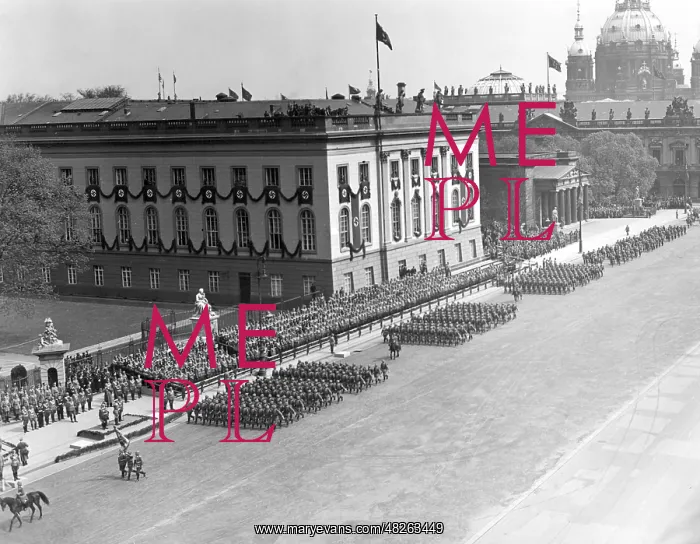 : Parade for Adolf Hitler's birthday in Berlin, 1938 : Parade for Adolf Hitler's birthday in Berlin, 1938