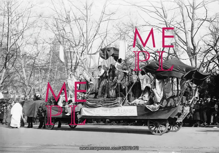 : A parade float passing the U.S. Capitol during : A parade float passing the U.S. Capitol during