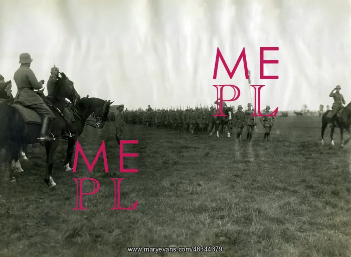 : Parade of the Freikorps Iron Division in the Baltics, 1919 : Parade of the Freikorps Iron Division in the Baltics, 1919