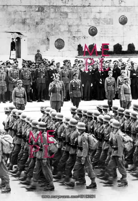 : Parade of German troops in Athens, 1941 : Parade of German troops in Athens, 1941