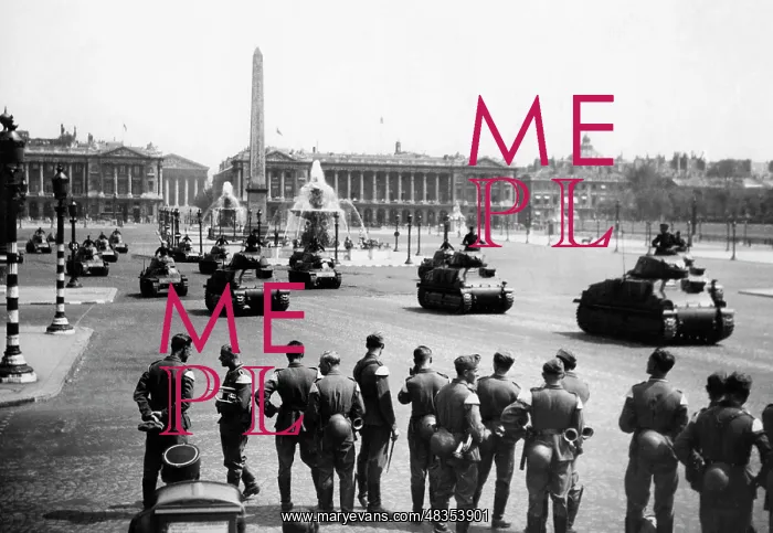 : Parade of German troops in Paris, 1941 : Parade of German troops in Paris, 1941