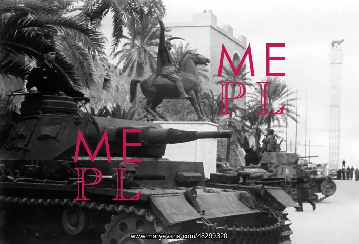: Parade of German troops in Tripoli, 1941 : Parade of German troops in Tripoli, 1941