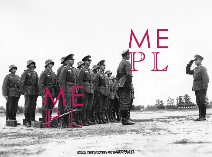 : Parade ground drill at a unit of the Wehrmacht : Parade ground drill at a unit of the Wehrmacht