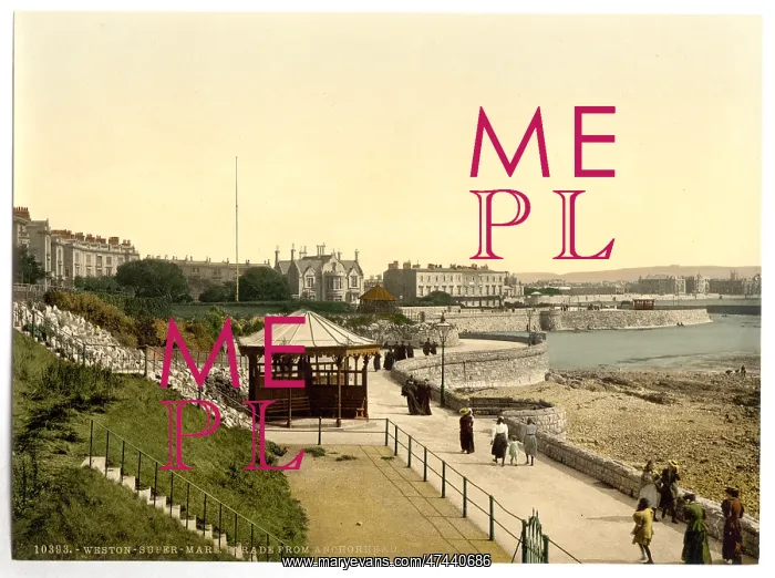 : Parade (i.e. promenade) from Anchor Head, Weston-super-Mare : Parade (i.e. promenade) from Anchor Head, Weston-super-Mare