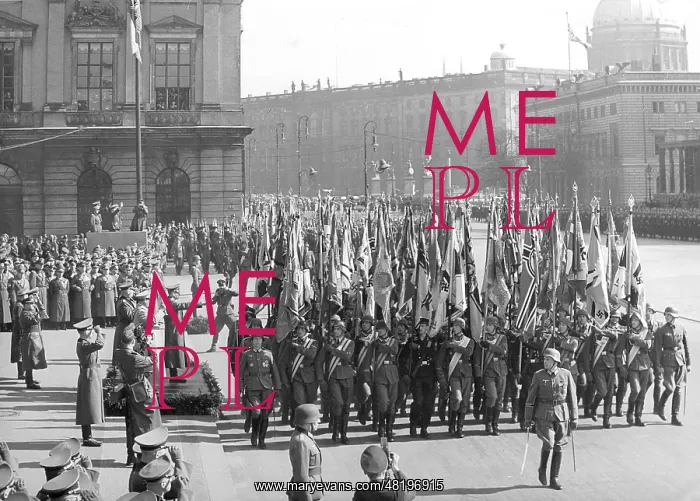 : Parade in front of the Neue Wache on the Memorial Day of the : Parade in front of the Neue Wache on the Memorial Day of the