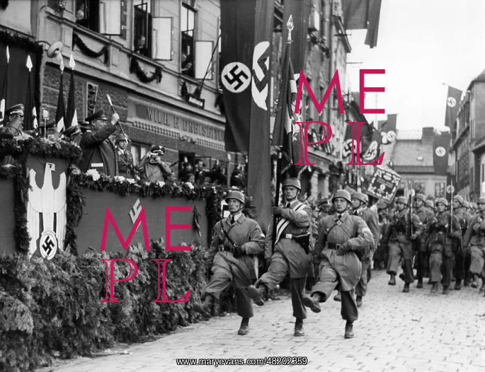 : Parade of paratroopers in Austria, 1938 : Parade of paratroopers in Austria, 1938