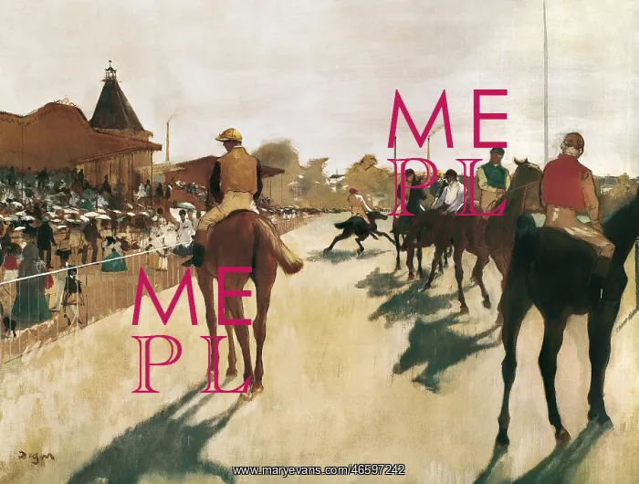 : The Parade, or Race horses in front of the stands, by Degas : The Parade, or Race horses in front of the stands, by Degas
