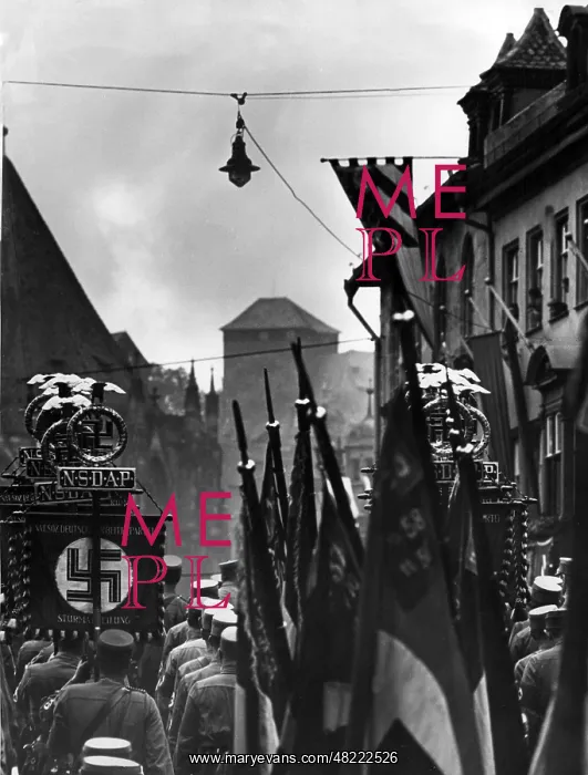 : Parade of the SA at the Nuremberg Rally, 1938 : Parade of the SA at the Nuremberg Rally, 1938