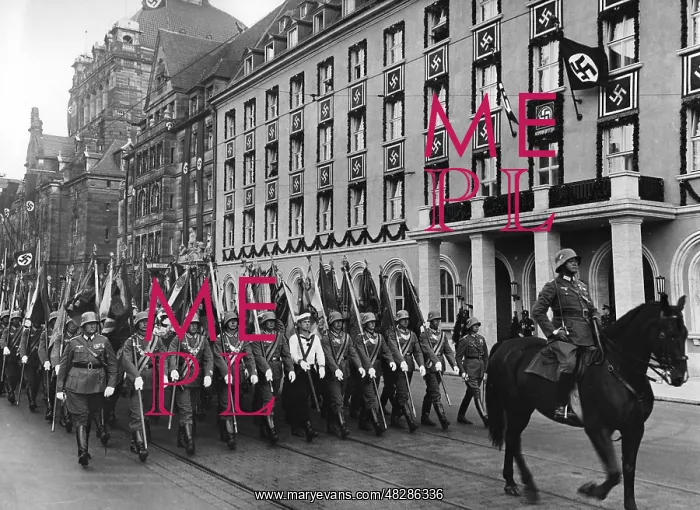: Parade of the traditional Wehrmacht flags at : Parade of the traditional Wehrmacht flags at