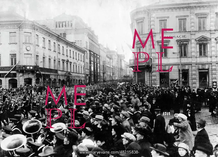 : Parade of the White Guard in Helsinki, 1918 : Parade of the White Guard in Helsinki, 1918