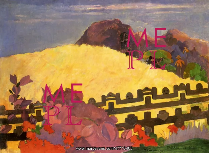 : Parahi te Marae (There is the Temple), by Gauguin : Parahi te Marae (There is the Temple), by Gauguin