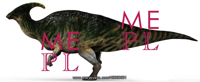 : Parasaurolophus dinosaur, side view on white background : Parasaurolophus dinosaur, side view on white background
