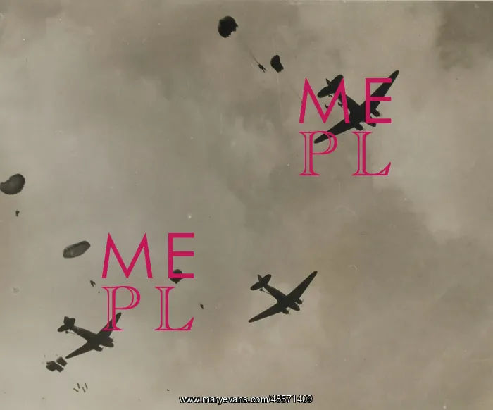 : Paratroops landing on the outskirts of Arnhem : Paratroops landing on the outskirts of Arnhem