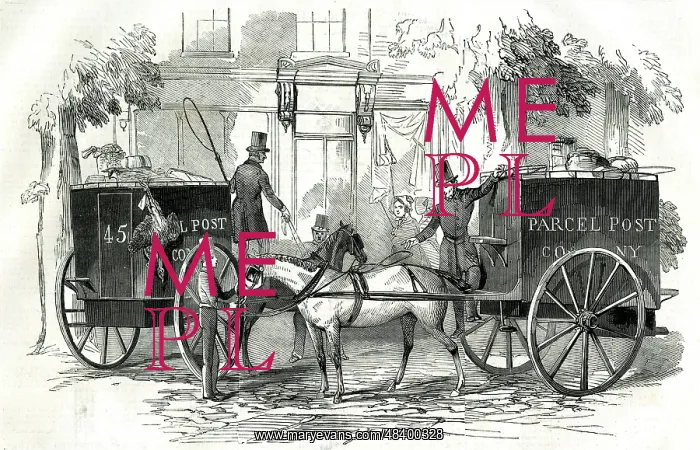 : Parcel Post Drivers exchanging Carts, London : Parcel Post Drivers exchanging Carts, London