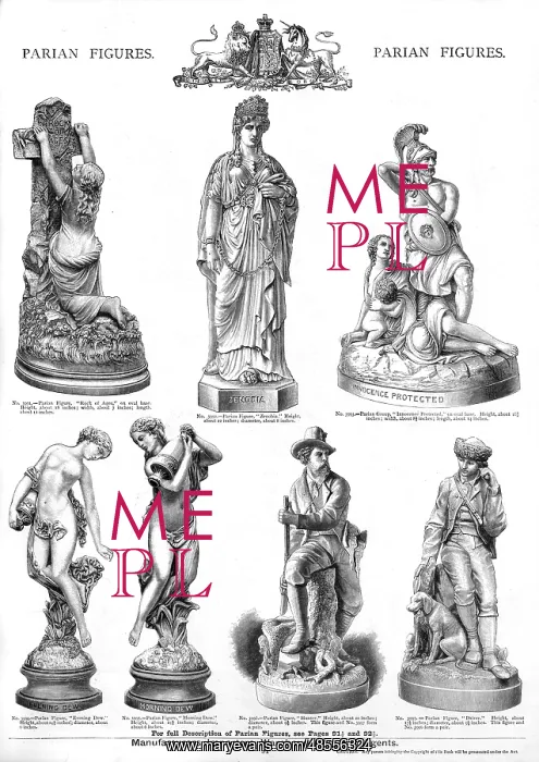 : Parian figures, Plate 91 : Parian figures, Plate 91